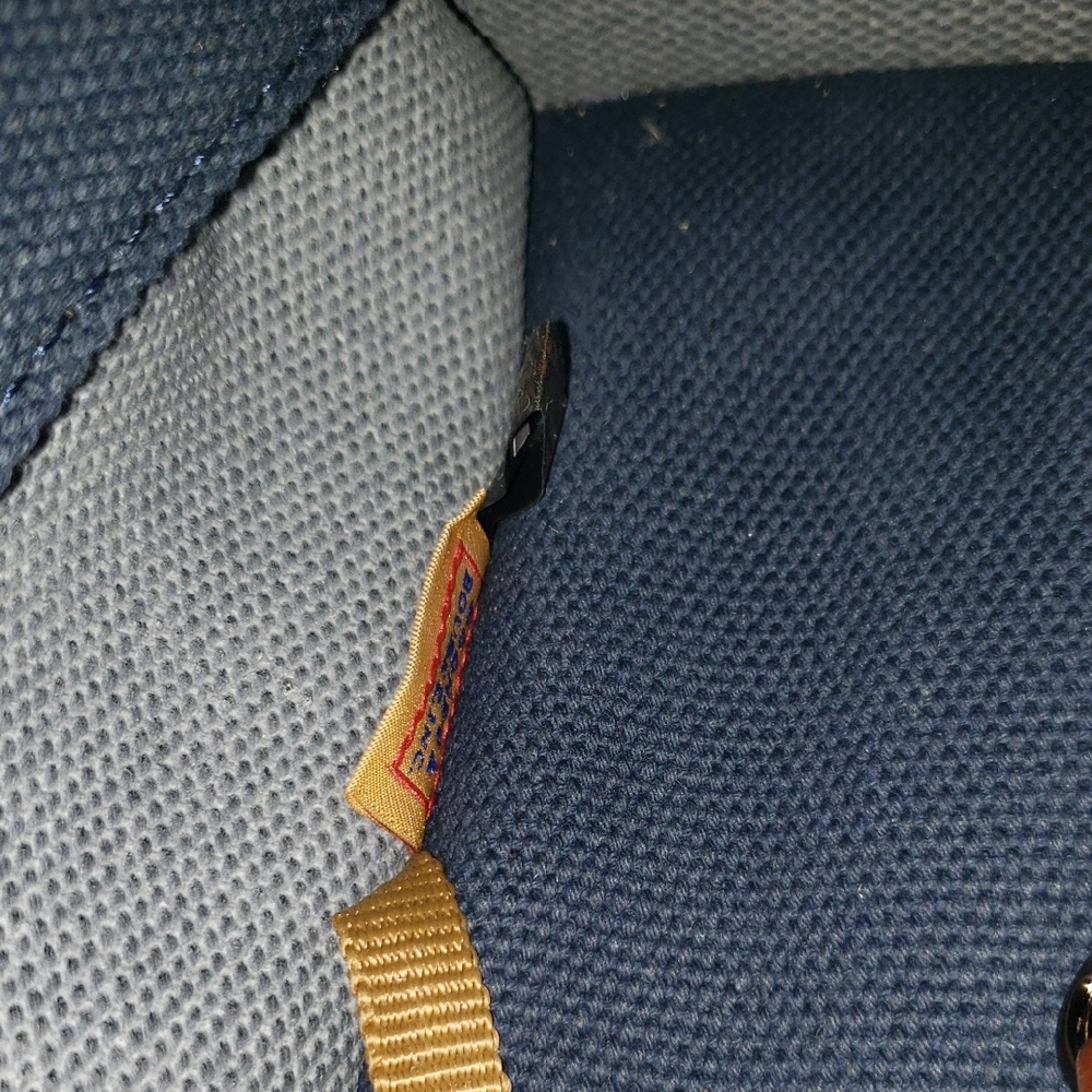Dooney & Bourke Navy Canvas Tote with Brown Leather Handles - Picture 15 of 17